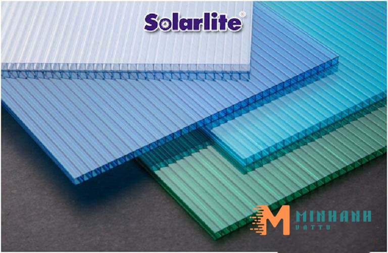Tấm Poly rỗng Solarlite đa dạng mẫu mã, màu sắc