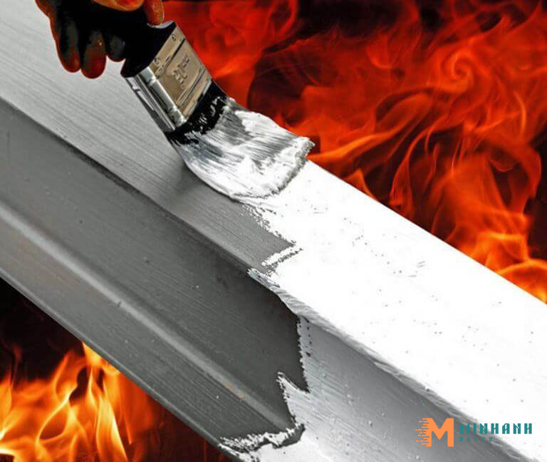 Phủ sơn chống cháy giúp thép tăng độ bền khi gặp nhiệt độ cao